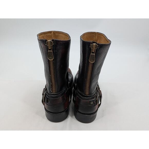 FRYE BOOTS Riley Harness Mens 11 Distressed Biker Rugged Moto Leather Equestrian main image 10